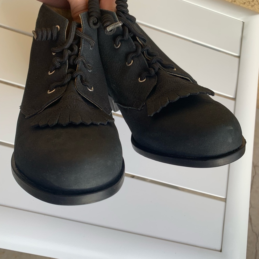 Ariat leather booties dark grey almost navy color size 7.5M - Picture 14 of 16